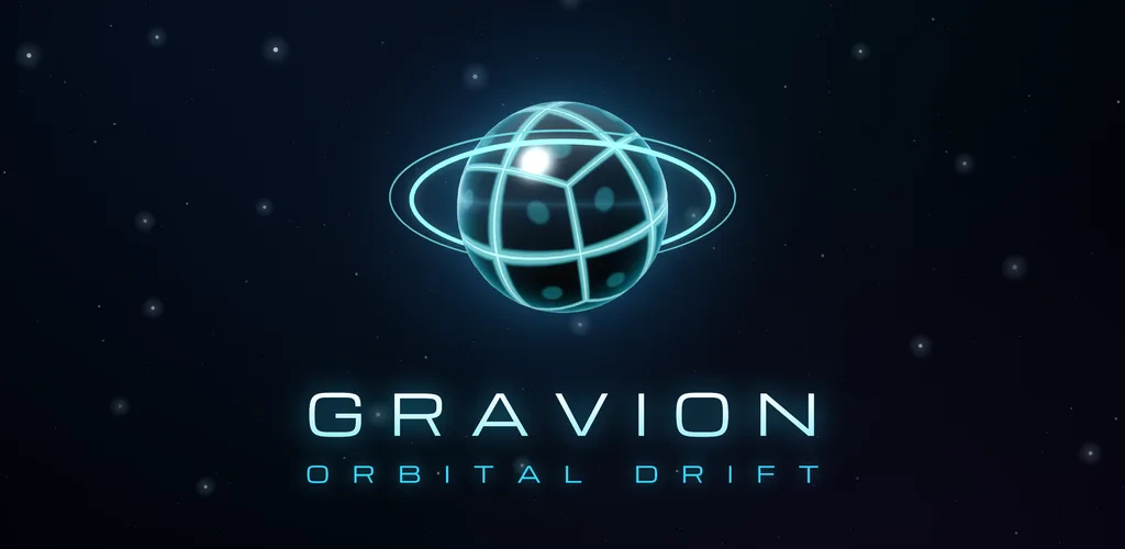 Gravion Orbital Drift logo: a glowing sphere circled by an orbital ring.