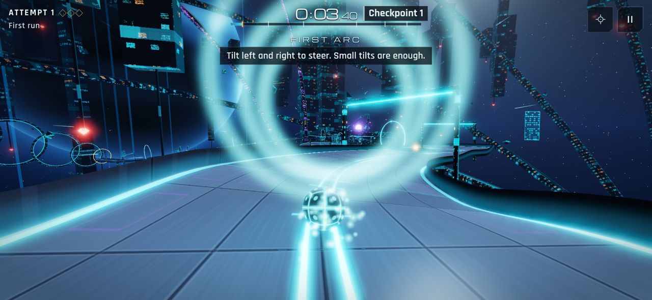Gameplay in level 1, First Inclination.